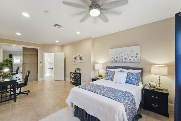 Bedroom, Home Office, Interior, Recessed Lighting