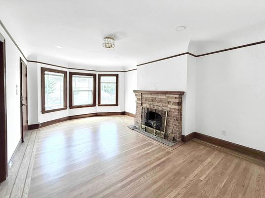 Empty room, Fireplace, Interior, Wood Texture Flooring