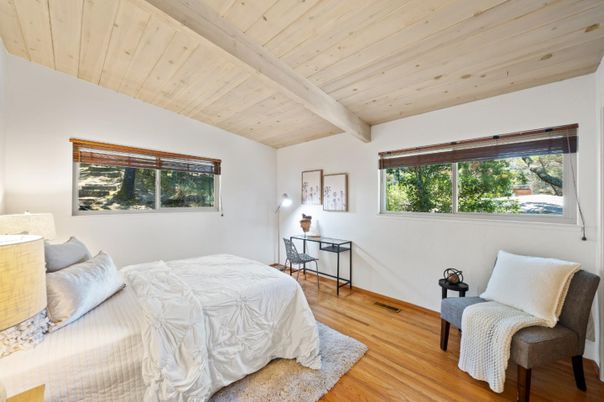 Bedroom, Interior, Wooden Ceilings, Wood Texture Flooring