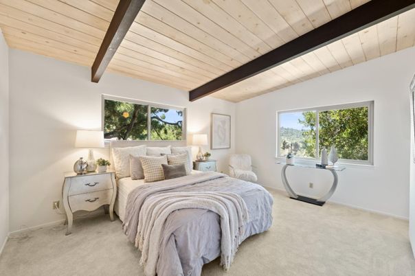 Bedroom, Interior, Wooden Beams, Wooden Ceilings