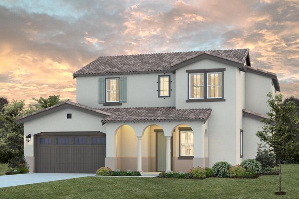 Attached, Exterior, Facade, Spanish Mediterranean