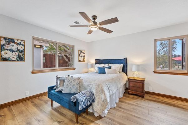 Bedroom, Interior, Wood Texture Flooring
