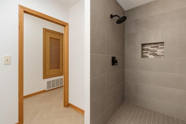 Bathroom, Interior, Wood Texture Flooring