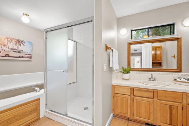 Bathroom, Glass Shower, Interior, Tile Countertops