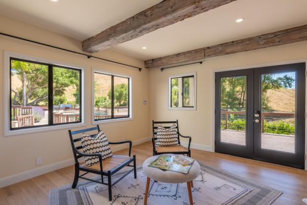 Interior, Recessed Lighting, Wooden Beams, Wood Texture Flooring