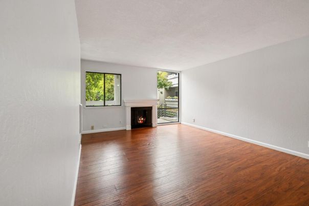 Empty room, Fireplace, Interior, Wood Texture Flooring