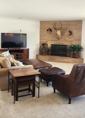 Fireplace, Interior, Living room, Stone Walls