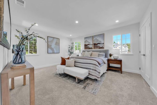 Bedroom, Interior, Recessed Lighting