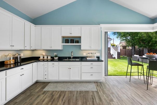 Interior, Kitchen, Wood Texture Flooring