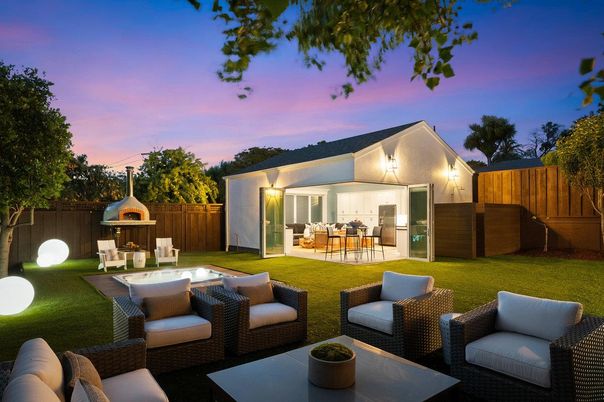 Backyard, Exterior, Fireplace