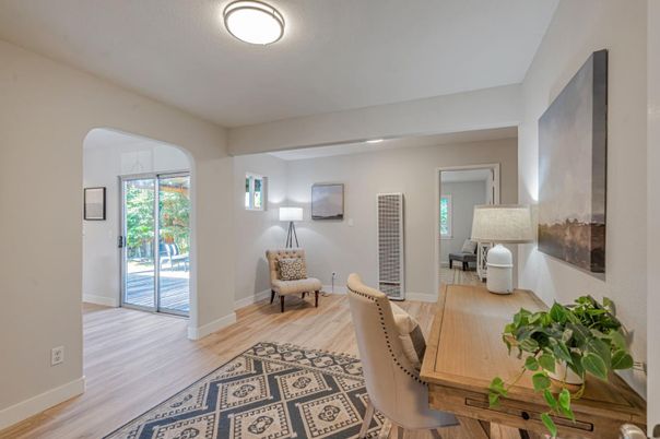Home Office, Interior, Wood Texture Flooring