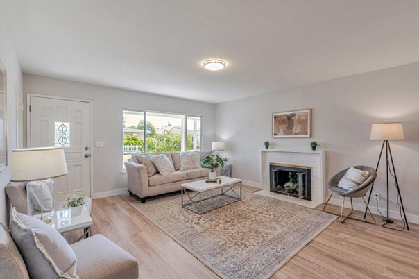 Fireplace, Interior, Living room, Wood Texture Flooring