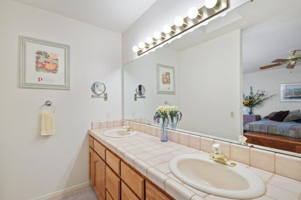 Bathroom, Dual Sink Vanities, Interior, Tile Countertops