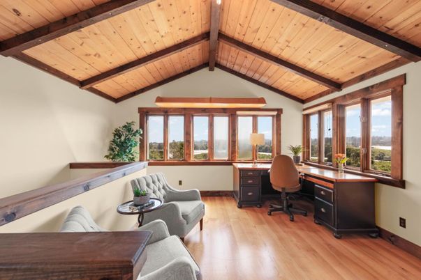 Home Office, Interior, Wooden Beams, Wooden Ceilings, Wood Texture Flooring