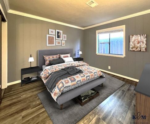 Bedroom, Interior, Wood Texture Flooring