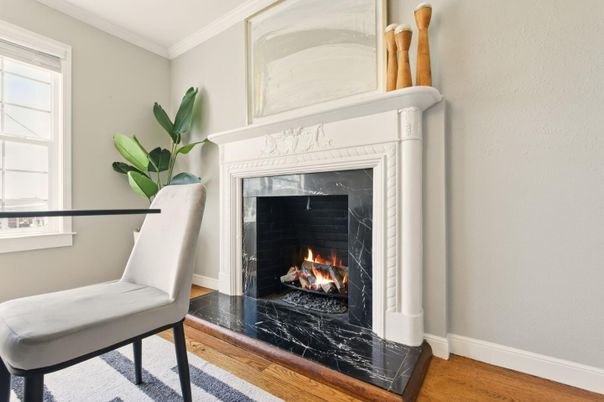 Fireplace, Interior, Wood Texture Flooring