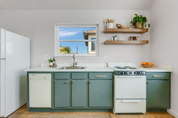 Interior, Kitchen, Wood Texture Flooring