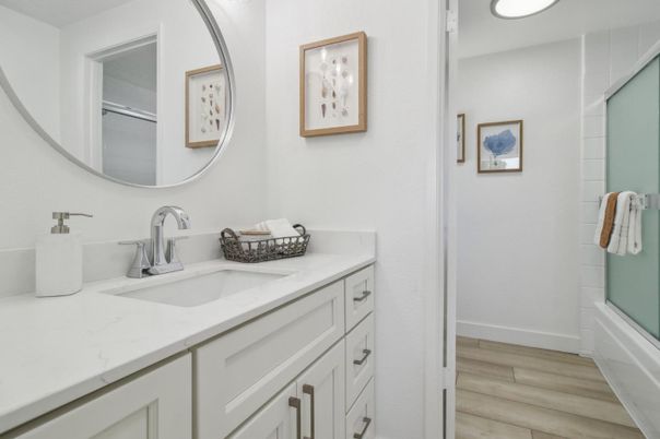 Bathroom, Interior, Wood Texture Flooring