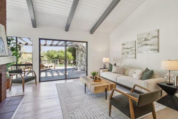 Fireplace, Interior, Living room, Wooden Beams, Wood Texture Flooring