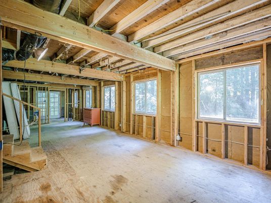 Empty room, Interior, Wooden Beams, Wooden Ceilings, Wooden Walls