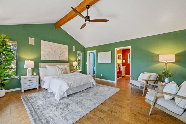 Bedroom, Interior, Wooden Beams, Wood Texture Flooring
