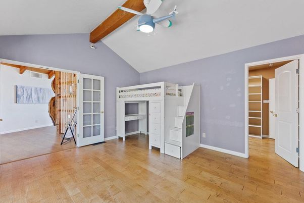 Empty room, Fireplace, Interior, Wooden Beams, Wood Texture Flooring