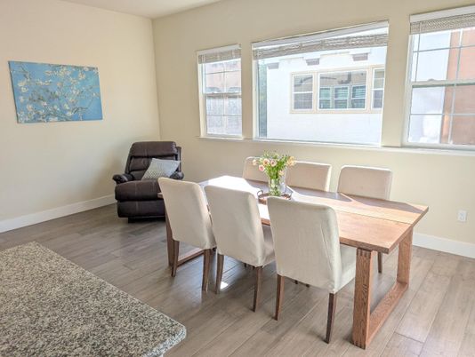Dining room, Interior, Wood Texture Flooring