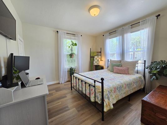 Bedroom, Interior, Wood Texture Flooring
