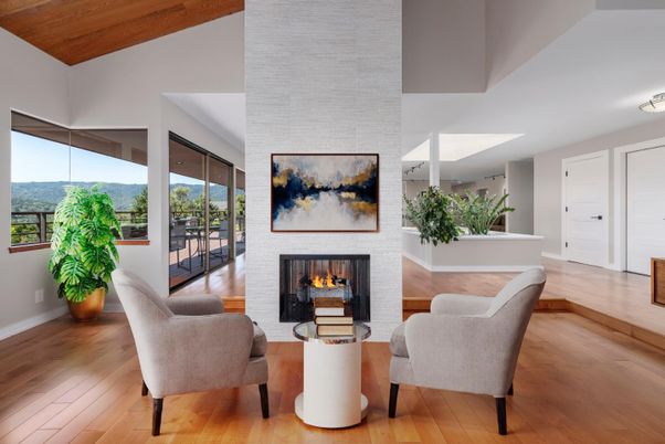 Fireplace, Interior, Living room, Wood Texture Flooring