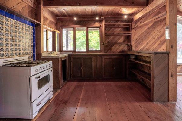 Interior, Kitchen, Recessed Lighting, Wooden Beams, Wooden Ceilings, Wood Texture Flooring, Wooden Walls
