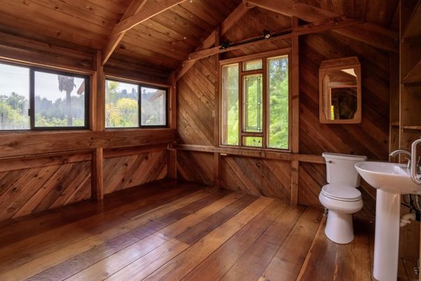 Bathroom, Interior, Wooden Beams, Wooden Ceilings, Wood Texture Flooring, Wooden Walls