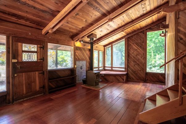 Empty room, Fireplace, Interior, Wooden Beams, Wooden Ceilings, Wood Texture Flooring, Wooden Walls