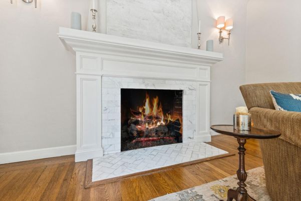 Fireplace, Interior, Wood Texture Flooring
