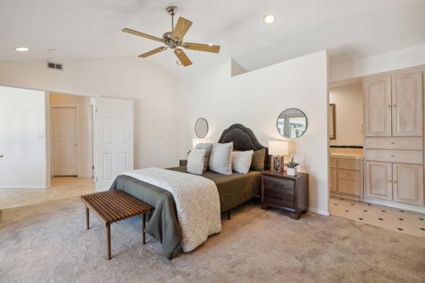 Bedroom, Interior, Recessed Lighting