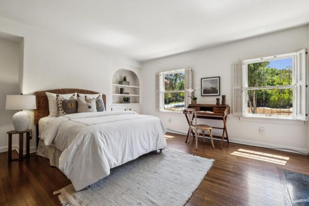 Bedroom, Home Office, Interior, Wood Texture Flooring