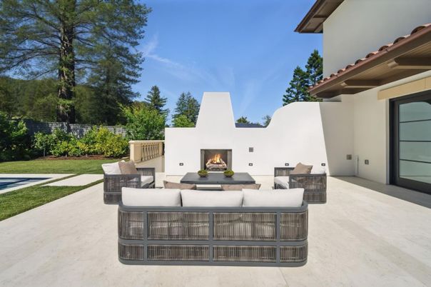 Backyard, Exterior, Fireplace