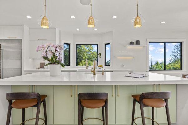 Interior, Kitchen, Pendant Lights, Recessed Lighting, Stainless Steel Appliances