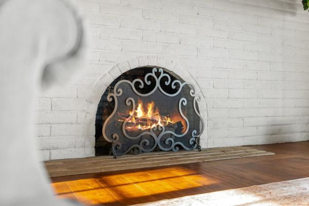 Fireplace, Interior, Wood Texture Flooring