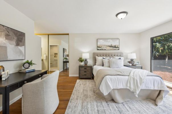 Bedroom, Interior, Wood Texture Flooring