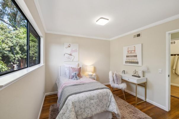 Bedroom, Home Office, Interior, Wood Texture Flooring