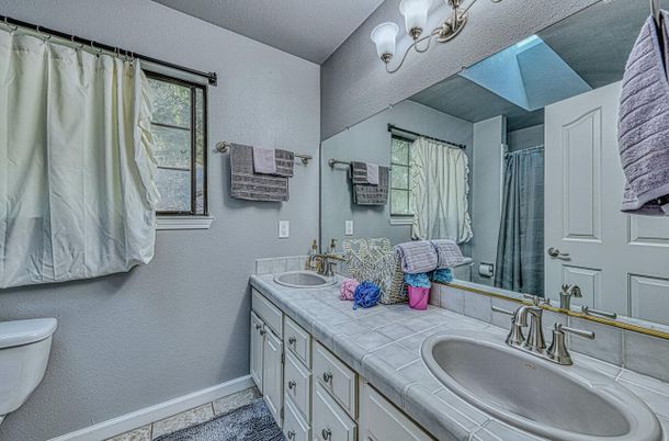 Bathroom, Dual Sink Vanities, Interior, Tile Countertops