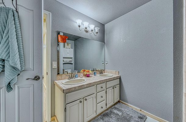 Bathroom, Dual Sink Vanities, Interior, Tile Countertops
