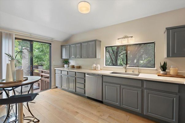 Interior, Kitchen, Wood Texture Flooring