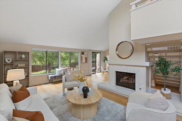 Fireplace, Interior, Living room, Wood Texture Flooring