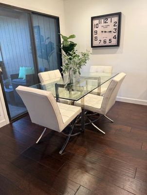 Dining room, Interior, Wood Texture Flooring