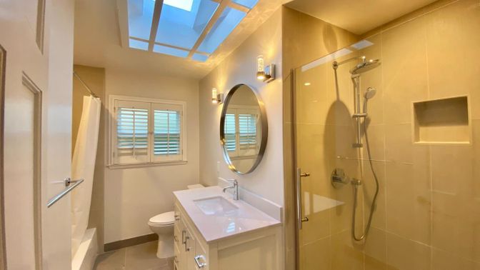 Bathroom, Glass Ceilings, Glass Shower, Interior