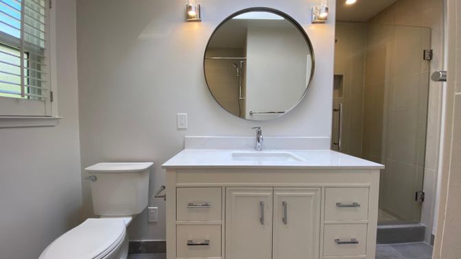 Bathroom, Glass Shower, Interior