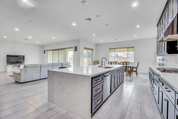 Dining room, Interior, Kitchen, Living room, Recessed Lighting