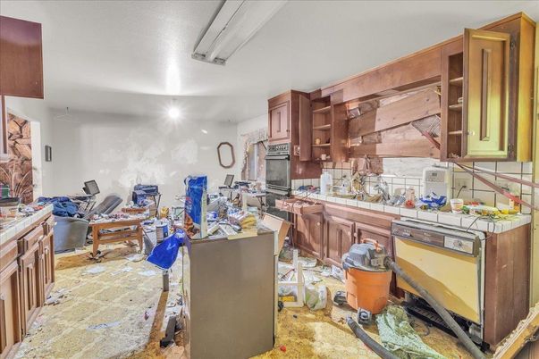 Interior, Kitchen, Recessed Lighting, Tile Countertops