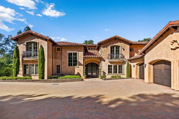 Attached, Backyard, Exterior, Facade, Mediterranean